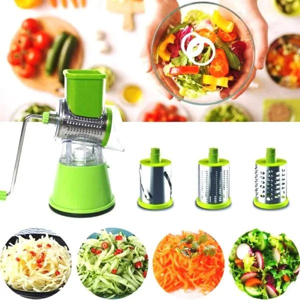 SP Dealz 3-in-1 Rotary Drum Vegetable Slicer & Cheese Grater