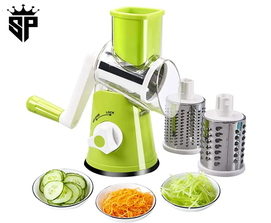 SP Dealz 3-in-1 Rotary Drum Vegetable Slicer & Cheese Grater