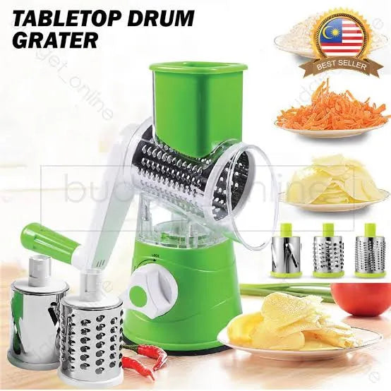 SP Dealz 3-in-1 Rotary Drum Vegetable Slicer & Cheese Grater