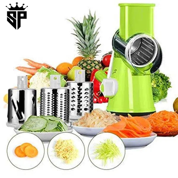 SP Dealz 3-in-1 Rotary Drum Vegetable Slicer & Cheese Grater
