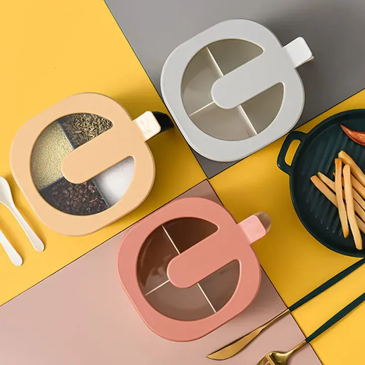 4 In 1 Partition Kitchen Seasoning Box Masala Box